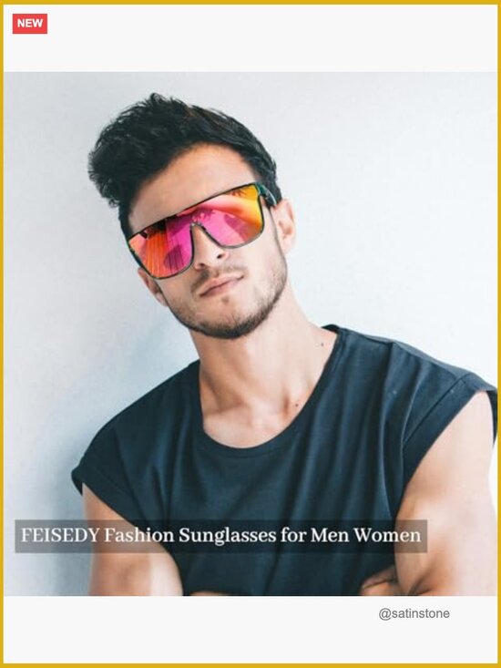Fashion Mirrored Single Lens Oversized Square Sunglasses UV400 main image 4
